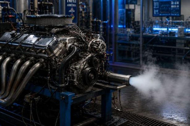 Motor V8 movido a amônia: inovação energética pode redefinir o futuro dos combustíveis limpos