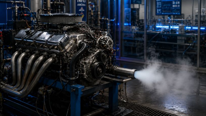 Motor V8 movido a amônia: inovação energética pode redefinir o futuro dos combustíveis limpos
